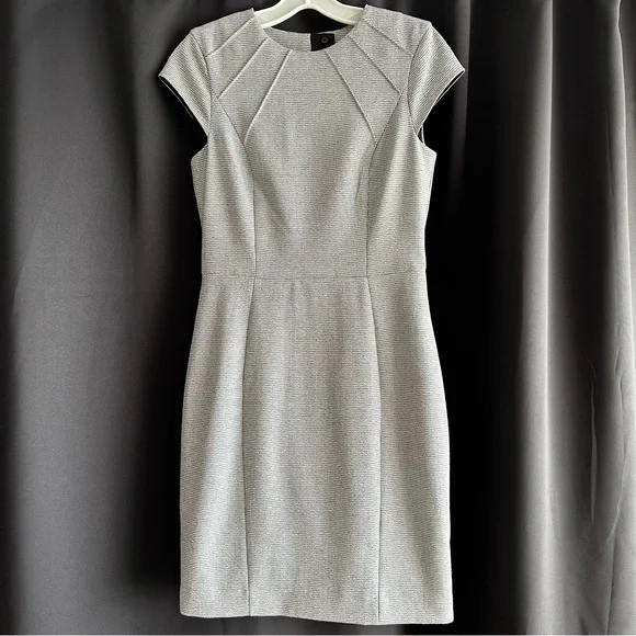 NWOT H&M Cap Sleeve Herringbone Pencil Dress - Picture 1 of 8